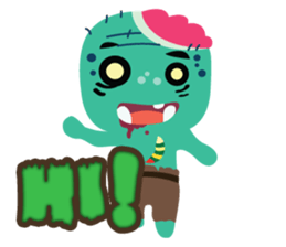 Nong Mik - the cute zombie - English sticker #905240
