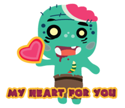 Nong Mik - the cute zombie - English sticker #905242