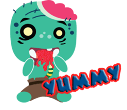 Nong Mik - the cute zombie - English sticker #905243