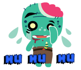 Nong Mik - the cute zombie - English sticker #905246