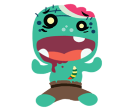 Nong Mik - the cute zombie - English sticker #905253