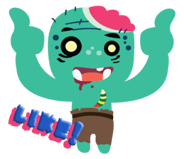Nong Mik - the cute zombie - English sticker #905254