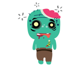 Nong Mik - the cute zombie - English sticker #905265