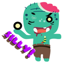 Nong Mik - the cute zombie - English sticker #905270