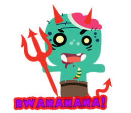 Nong Mik - the cute zombie - English sticker #905275