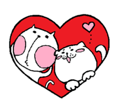 Emotional cat&dog sticker #905718