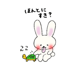 Tongue rabbit Yalonely. sticker #905759