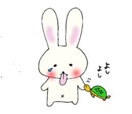 Tongue rabbit Yalonely. sticker #905760