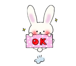 Tongue rabbit Yalonely. sticker #905763