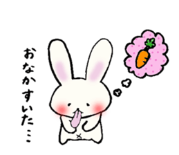 Tongue rabbit Yalonely. sticker #905766