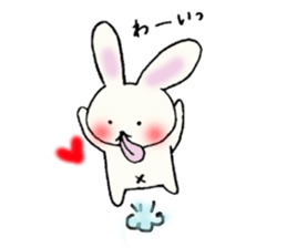 Tongue rabbit Yalonely. sticker #905767