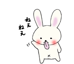 Tongue rabbit Yalonely. sticker #905771