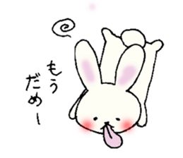 Tongue rabbit Yalonely. sticker #905775