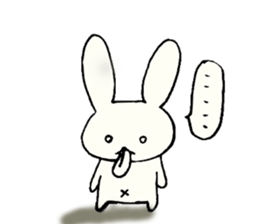 Tongue rabbit Yalonely. sticker #905776