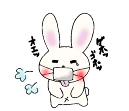 Tongue rabbit Yalonely. sticker #905778