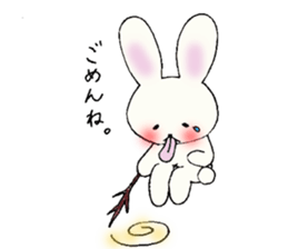 Tongue rabbit Yalonely. sticker #905780