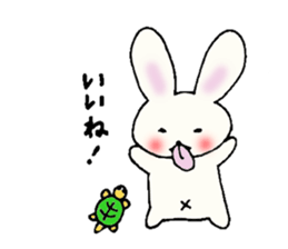 Tongue rabbit Yalonely. sticker #905785
