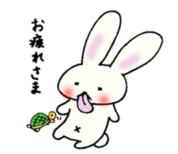 Tongue rabbit Yalonely. sticker #905787