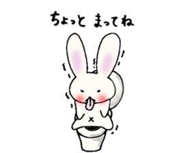 Tongue rabbit Yalonely. sticker #905788