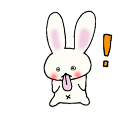 Tongue rabbit Yalonely. sticker #905792