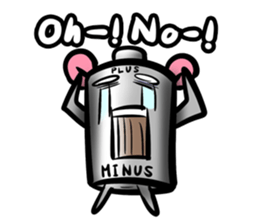 Battery-no(English version) sticker #905818