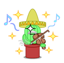 Mariachi Cactus sticker #906446