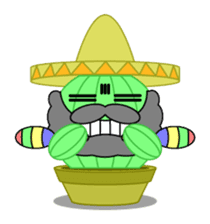 Mariachi Cactus sticker #906450