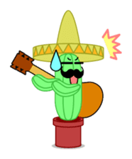 Mariachi Cactus sticker #906462