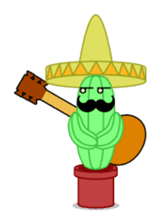 Mariachi Cactus sticker #906471
