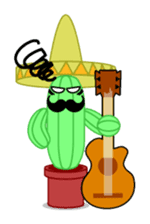 Mariachi Cactus sticker #906472