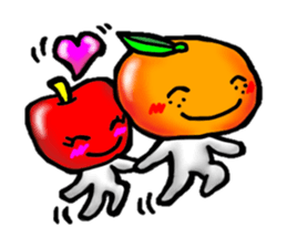 orange and apple sticker #907962