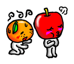 orange and apple sticker #907966