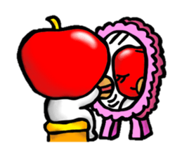 orange and apple sticker #907979