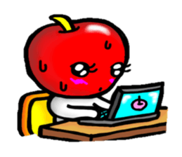 orange and apple sticker #907982