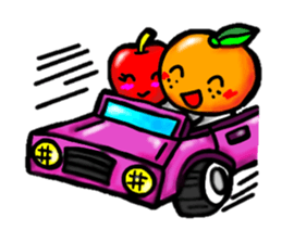 orange and apple sticker #907985