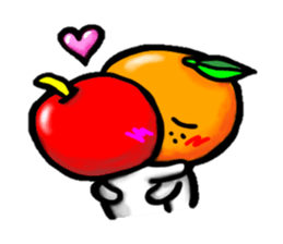 orange and apple sticker #907986