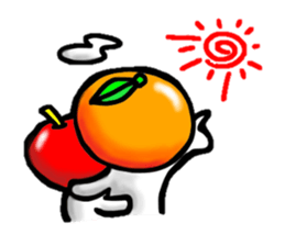 orange and apple sticker #907989