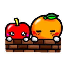 orange and apple sticker #907991