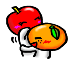 orange and apple sticker #907995