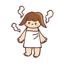 Girl and cat sticker #909482