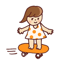 Girl and cat sticker #909484