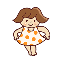 Girl and cat sticker #909494