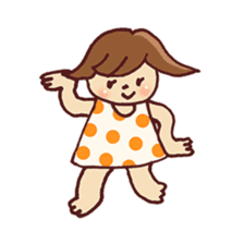 Girl and cat sticker #909496