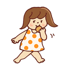 Girl and cat sticker #909502