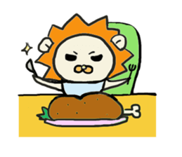 A sheep and lion sticker #909640