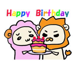 A sheep and lion sticker #909654