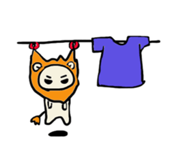 A sheep and lion sticker #909665