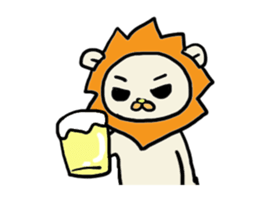 A sheep and lion sticker #909672