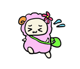 A sheep and lion sticker #909674