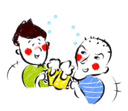 A certain writer and dog and cat. sticker #909807